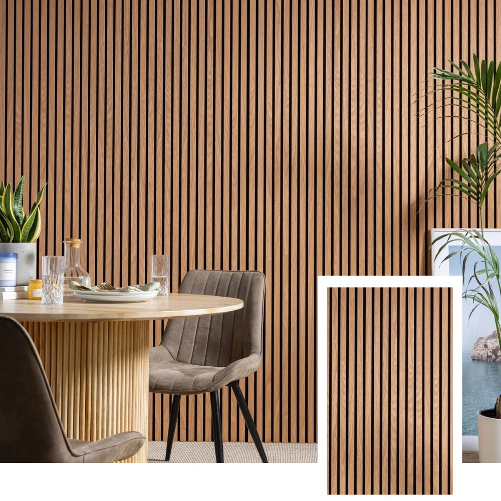 Premium Acoustic Wood Slat Panel — Natural Oak (2.7 × 1.10 m)